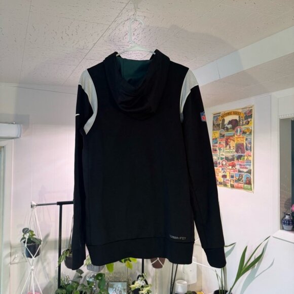 Nike NFL Eagles Therma-FIT Hoodie Pullover Sweatshirt Football Black S - Picture 2 of 7